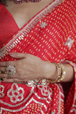 Embroidery Bandhej Saree